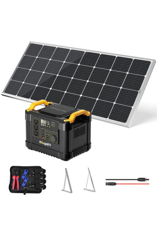 Image of BougeRV 200W 12v Tilt Mount Solar Panel Kit