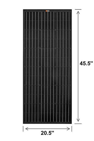 Image of Rich Solar Mega 100 Watt Solar Panel Black - Renewable Outdoors