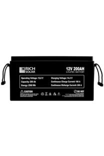 Image of Rich Solar 12V 200Ah LiFePO4 Lithium Iron Phosphate Battery - Renewable Outdoors