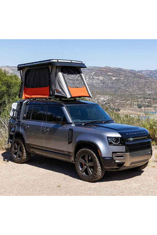 BadAss Convoy Rooftop Tent For Land Rover Discovery 5 2017-2022 Night Sky  Gloss Black w/ Low Mount Cross bars / Yes | Add Telescoping Ladder (+$125)