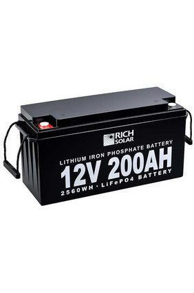 Rich Solar 12V 200Ah LiFePO4 Lithium Iron Phosphate Battery - Renewable Outdoors