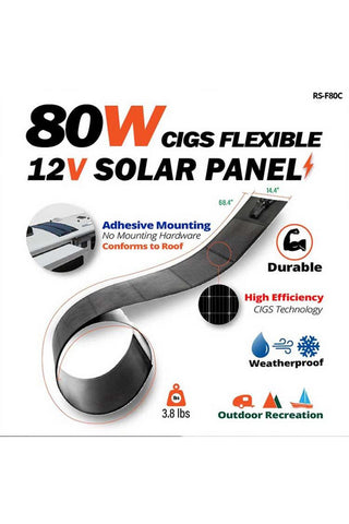 Image of Rich Solar Mega 80 Watt CIGS Flexible Solar Panel - Renewable Outdoors
