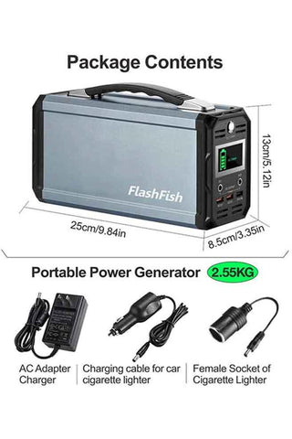 FlashFish G300 300W Solar Generator - Renewable Outdoors