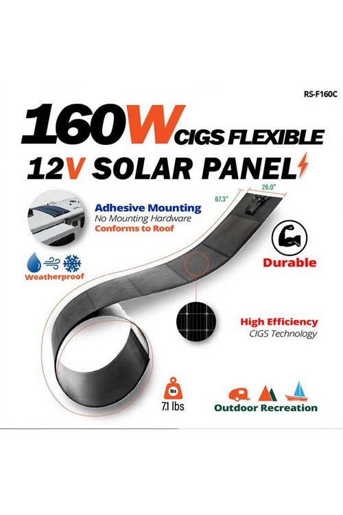 Rich Solar Mega 160 Watt CIGS Flexible Solar Panel - Renewable Outdoors