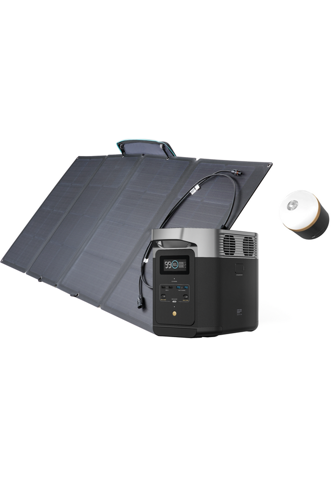 EcoFlow Delta 2 Solar Generator with 160W Solar Panel and FREE CAMPING LIGHT Promotion