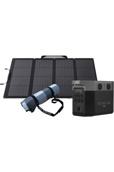 EcoFlow Delta Max 1600 Solar Kit with 220W Solar Panel with Free Camping Blanket Promotion