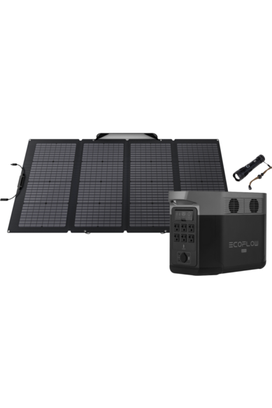 EcoFlow DELTA Max 2000 Portable Power Station with 220W Solar Panel and Free Flashlight Promo
