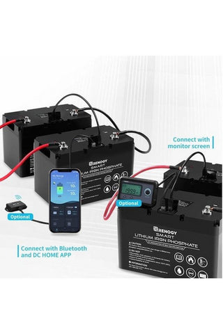 Image of Renogy 12V 100Ah Lithium Iron Phosphate Battery with Self Heating Function