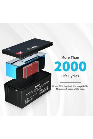 Image of Renogy 12V 200Ah Lithium Iron Phosphate Battery with Bluetooth