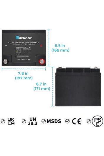 Renogy 12V 50Ah Lithium Iron Phosphate Battery