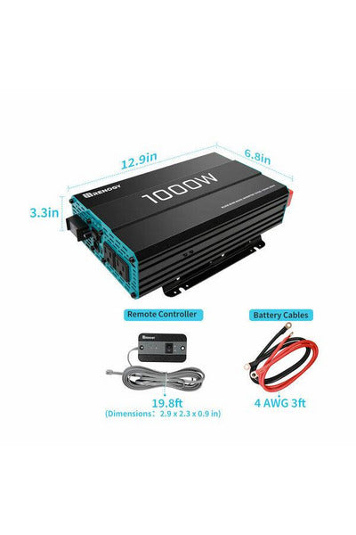 Renogy 1000W 12V Pure Sine Wave Inverter