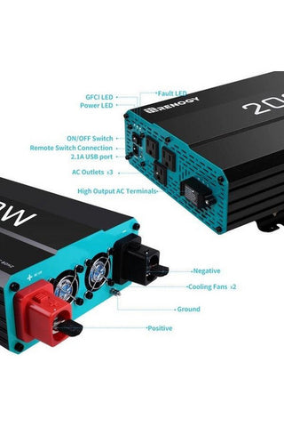 Image of Renogy 2000W 12V Pure Sine Wave Inverter