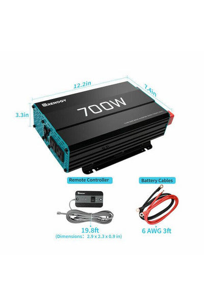 Renogy 700W 12V Pure Sine Wave Inverter