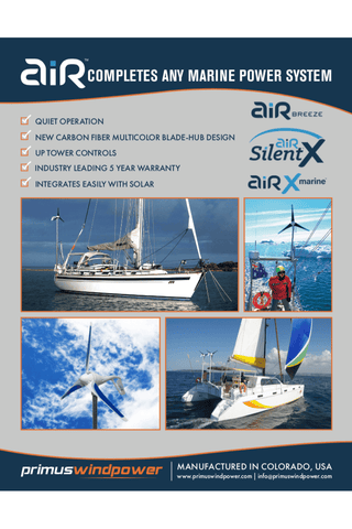 Primus Wind Power Silent X Marine Wind Turbine - Renewable Outdoors
