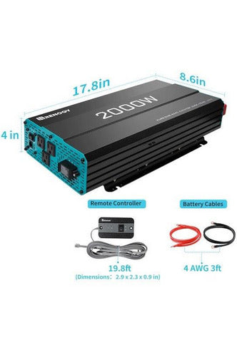 Renogy 2000W 12V Pure Sine Wave Inverter