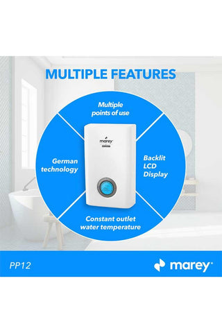 Image of Marey PP12 Power Pak 12kW Electric Tankless Water Heater - Renewable Outdoors