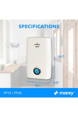Marey PP15 Electric Tankless Water Heater - Renewable Outdoors