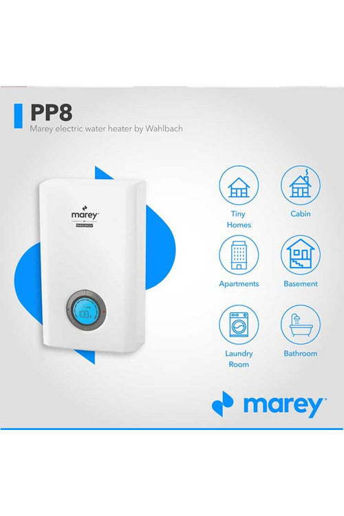 Marey PP8 Power Pak 8.5kW Electric Tankless Water Heater - Renewable Outdoors