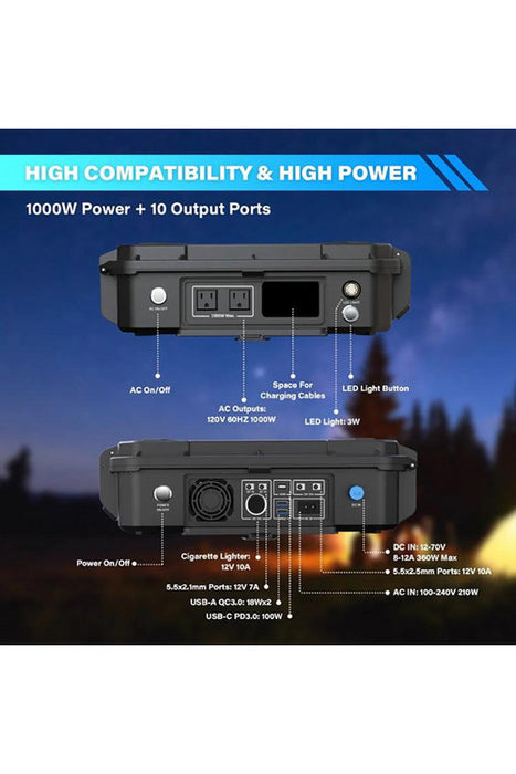 Montek X1000W Solar Generator Kit With 80W Solar Panel